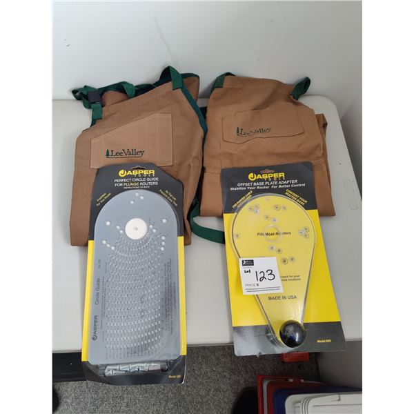 2 Shop Aprons, Perfect Circle Guide, Offset Base Plate Adapter