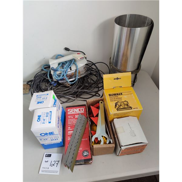 Dewalt Seeming Base, Nails, Gauze, Wagner Saft T-Planer Kit, Vintage Iron & More