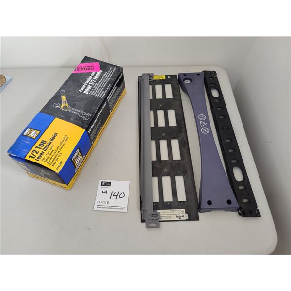 1/2 Ton Lever Cain Hoist with Assorted Unrelated Hardware