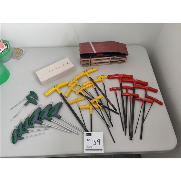 3 Bondhus Hex T-Handle Set with # sanding Blocks