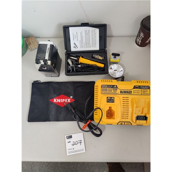 Mag Switch, Soldering Kit, Pencil Sharpener, Dewalt Battery Charger