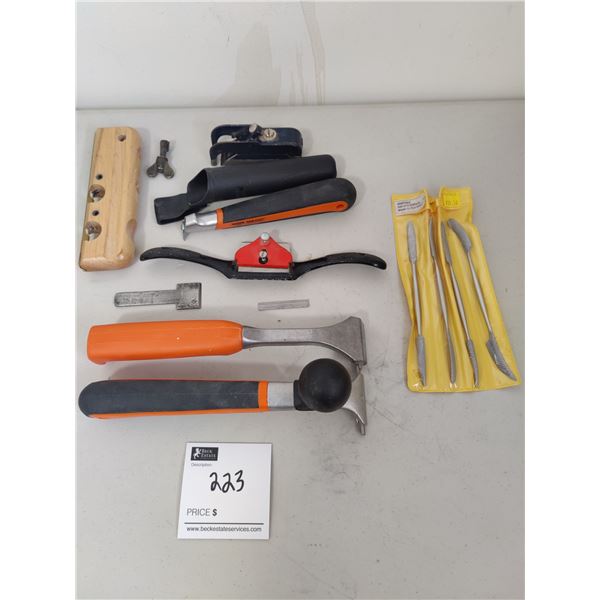 Assorted Planing Scraping Tools, Set of 4 Rifflers & More