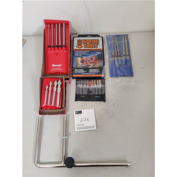 Starrett Punches, 5 Piece Wood Working Assortment and More Assorted Punches