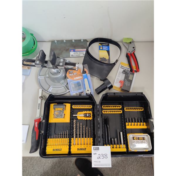 PanaVise Attachement, Bits, Floor Scraper and Magnifying Goggles