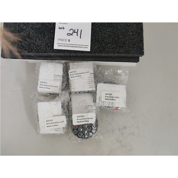 Assorted Foam and 5pc Barometers/Clock Faces