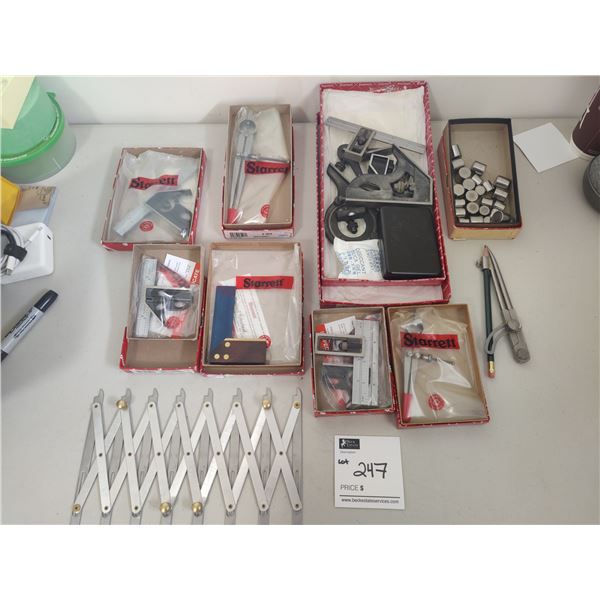 Assorted Starrett Precision Measuring Tools
