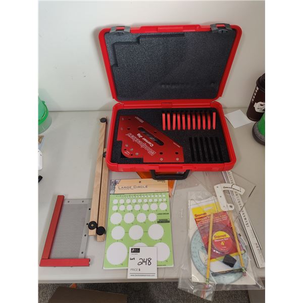 Woodpecker Corner Jig Radius SetAssorted Measuring Tools and Stencils
