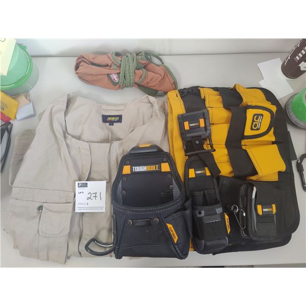 Work Apron, Work Vest Size:L & Assorted Tool Oganizers