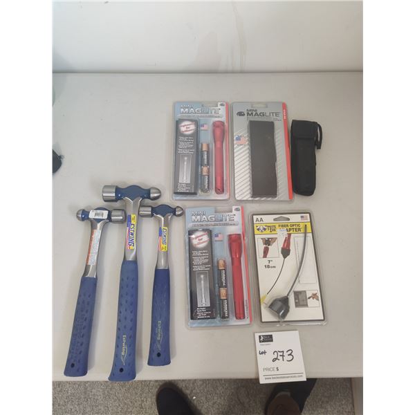 Assorted Hammers and Flashlights