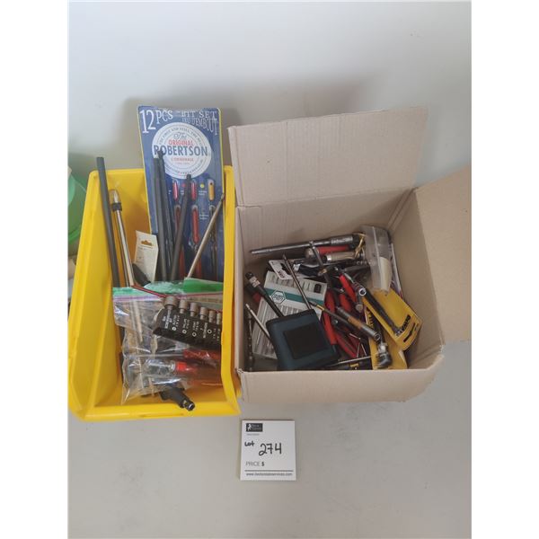Assorted Bits, Screwdriver Set, Extenders and Hardware