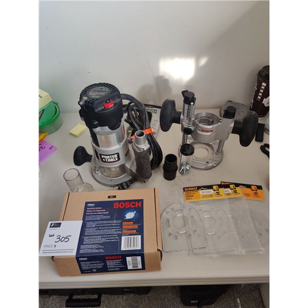 Porter & Cable Heavy Duty Router Model 891 With Bosch Accessories