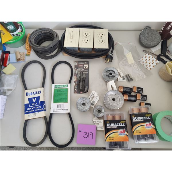 Assorted Belts, Alliance Drive Systems, Outlits, Batteries & More