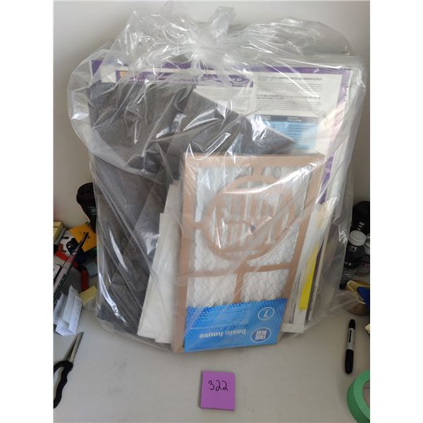8 Furnace Filters (20x25x1) & Foam Pieces