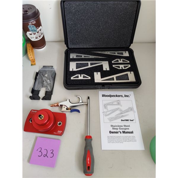 Woodpecker Stainless Steel Step Gauges & Assorted Tools