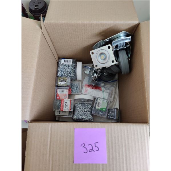 Assorted Hardware, Wheels & Wrenches