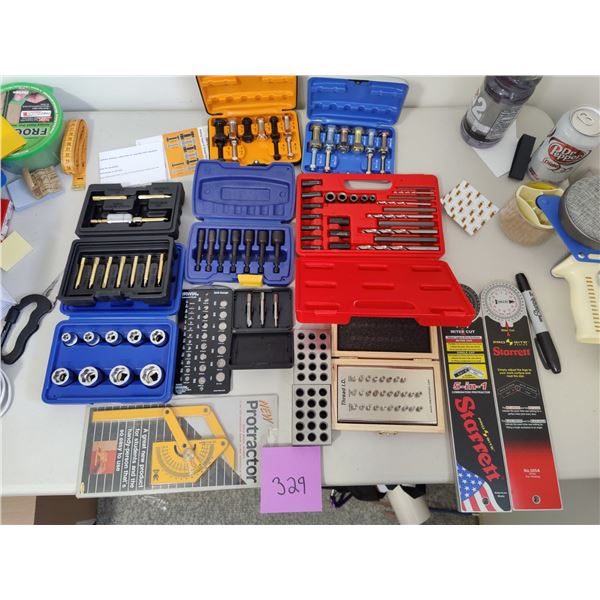 Assorted Bits, Plating Types & Thread Designations, Protractor & More