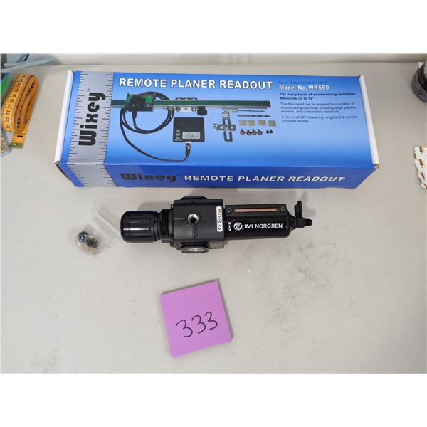 Wixey Remote Planer Readout & Norgen General Purpose Oil Removal Filter/Regulator