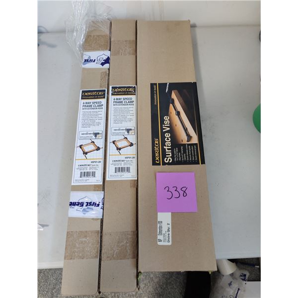 Veritas Surface Vise & 2 4-Way Speed Frame Clamps