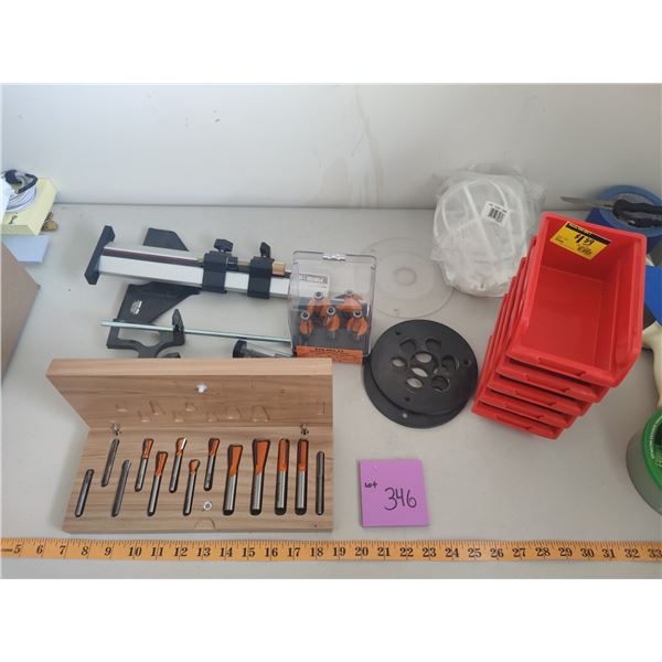 CMT 13pc Router Bit Set, Chamfer Bit Set (836.501.11), Porter & Cable Accessories, Organizer,