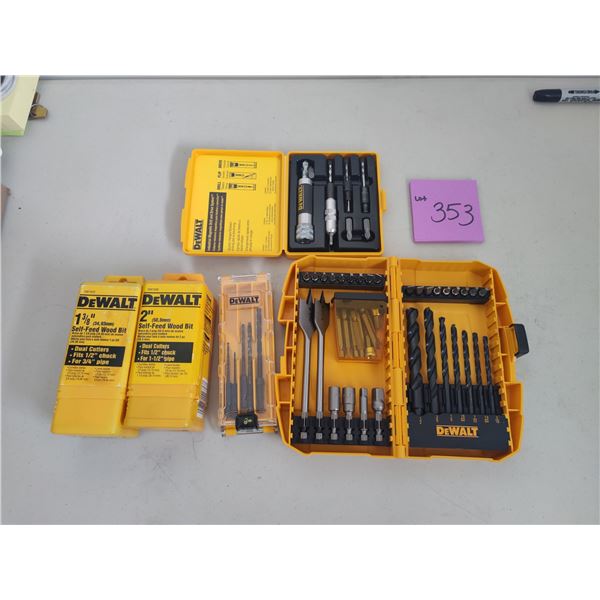 Assorted Dewalt Drill Bit Sets