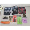 Image 1 : Assorted Drill Bits, Tape Measure & Exacto Knife