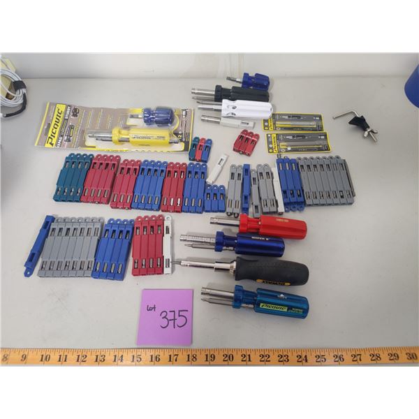 Assorted Picquic Drill Bits & Screw Drivers