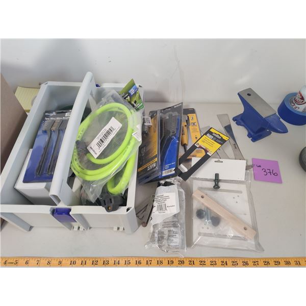 Tanos Container with Assorted Hardware, Small Anvil, LED Magnifier & More