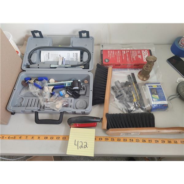 Drummel Model 225, Finishing Nails, Brushes, Flashlights & Assorted Hardware
