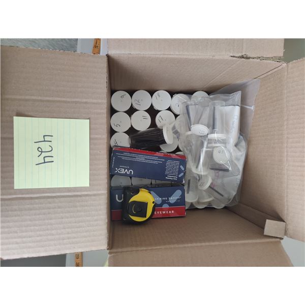 Assorted Drill Bits, Tape Measure and Safety Glases