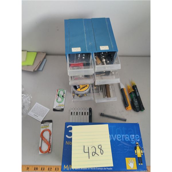 Drill Bits & Drill Bit Organizer, Gloves, Volt Meters & More