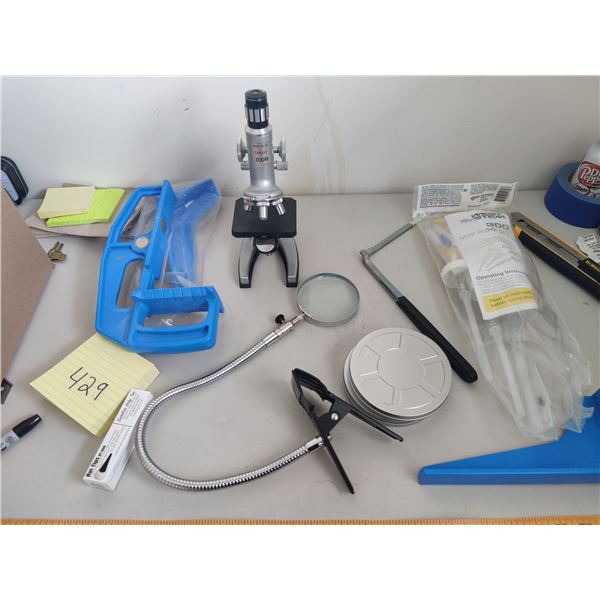 Clamping Magnifying Glass, Microscope and More