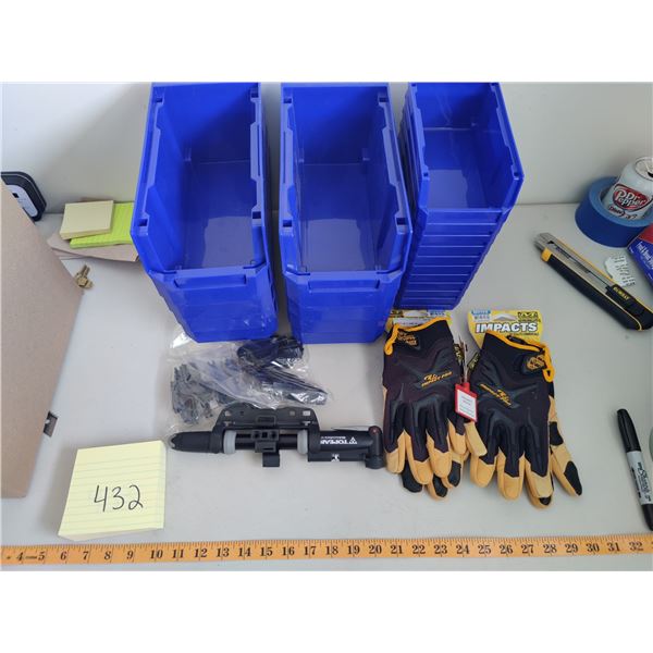 Stackable Storage Containers, Safety Glove, Topeak Mini masterblaster & more