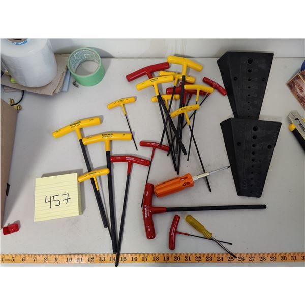 Set of T-Handel Hex Drivers & 2 Bonhushs