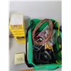 Image 1 : Assorted Electrical Hardware, Copper Wire, Bell Wire, Rebar Tie Wire & 8 Hanging Organizer Bins with