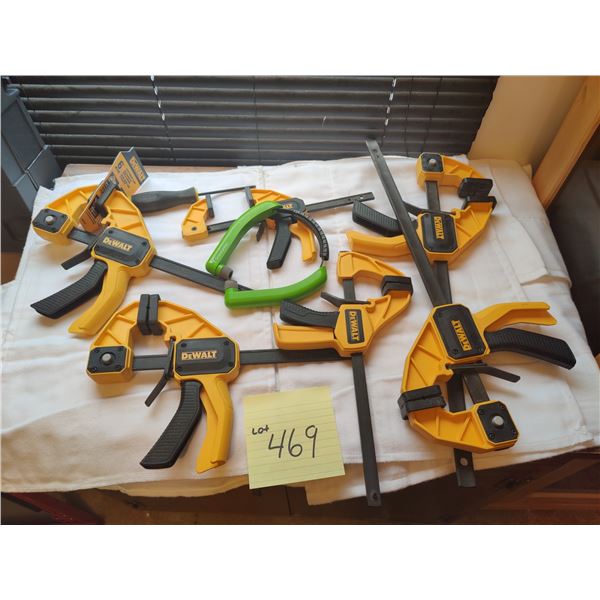 Set of 6 Dewalt Clamps & Hearing Plugs