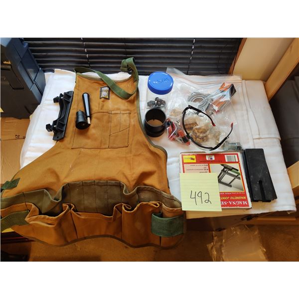 Magnetic Jointer Knife Setting Jig, Tool Apron, Safety Glasses & More