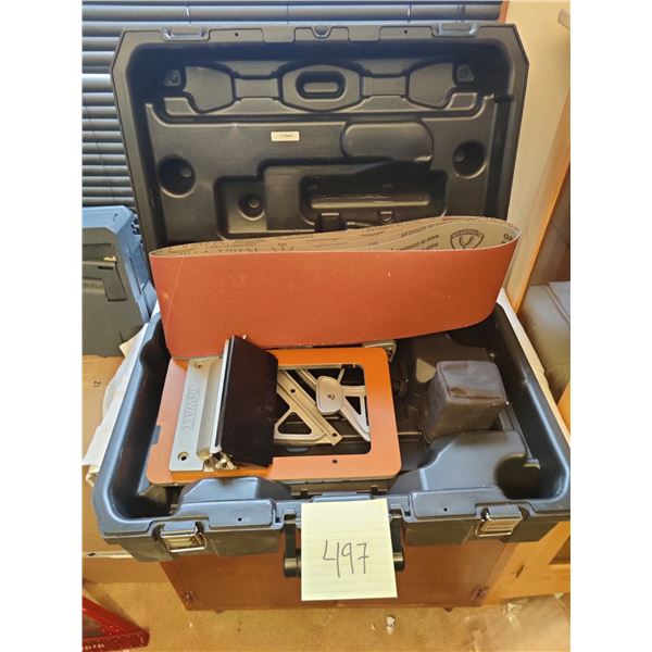 Hard Dewlat Case with Belt Sander Accessories
