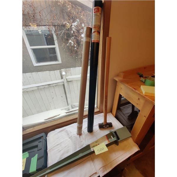 Park MKII Guide System, Fence Post Ground Spike, Sledge Hammer & 36" Steel Straightedge