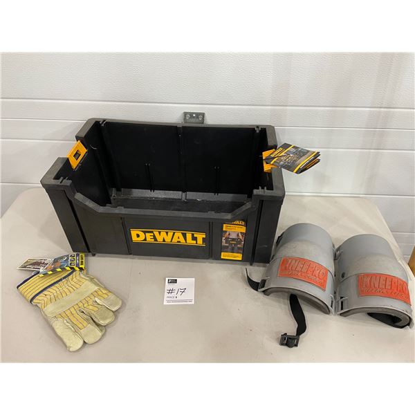 Dewalt Tough System Tote DS280 with Kneepads & Brand New Gloves