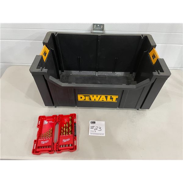 Dewalt Tough System Tote DS280 with Milwaukee Thunderbolt Drill Bits