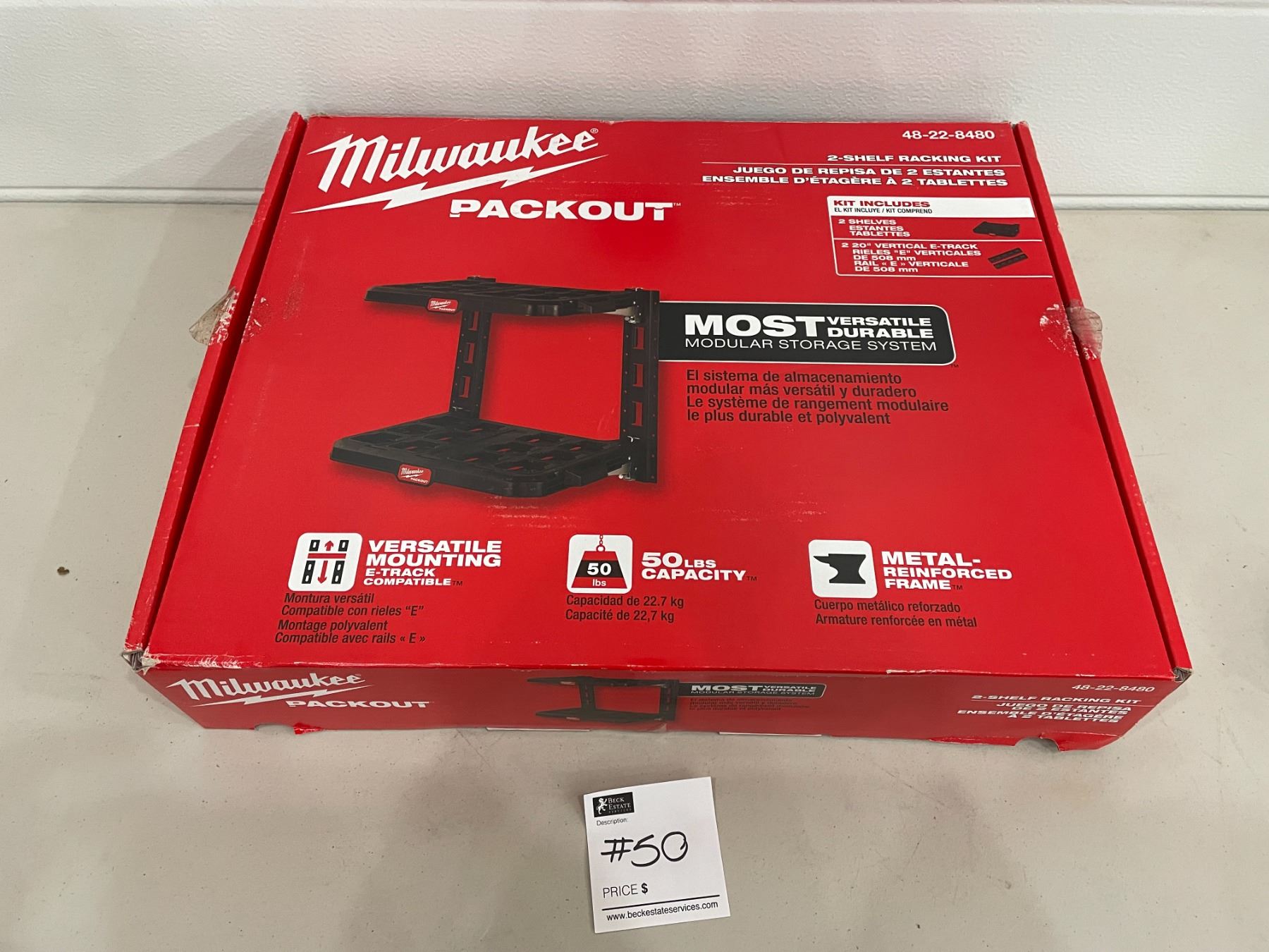 Milwaukee Two Shelf Racking Kit 48-22-8480