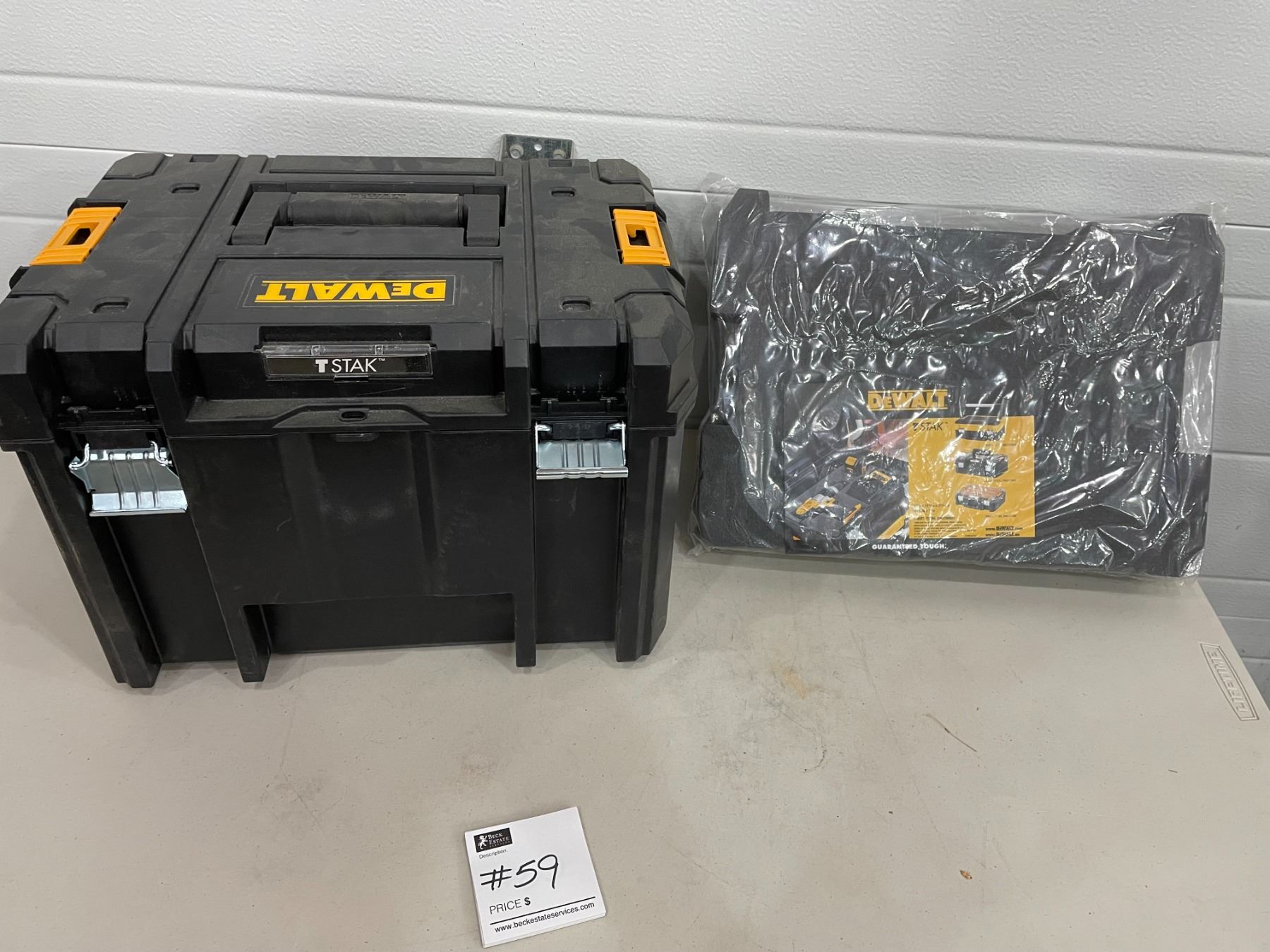 Dewalt T-Stack Tool Box with a Dewalt T-Stack Insert