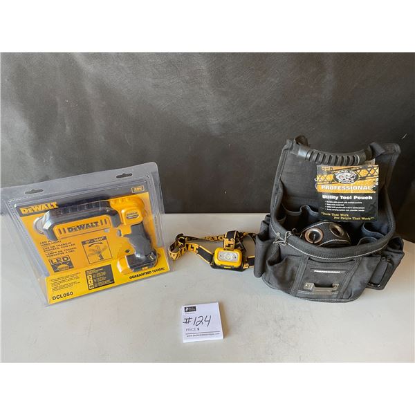 Dewalt LED Handheld Area Light - Head Lamp - Utility Tool Pouch