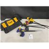 Image 1 : Dewalt Tool Bag & Assorted Clamps (6)