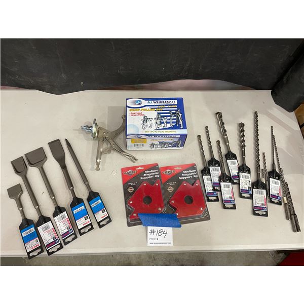 Gear Puller Set - Magnetic Support Jig - Chisels - Drill Bits