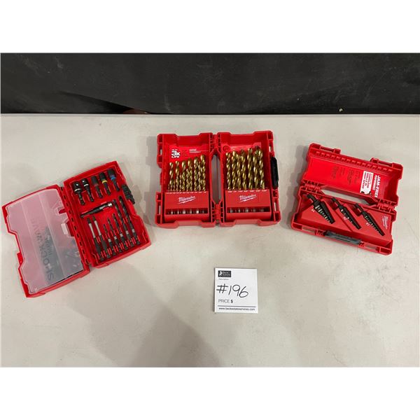 Milwaukee Drill Bit Sets x3