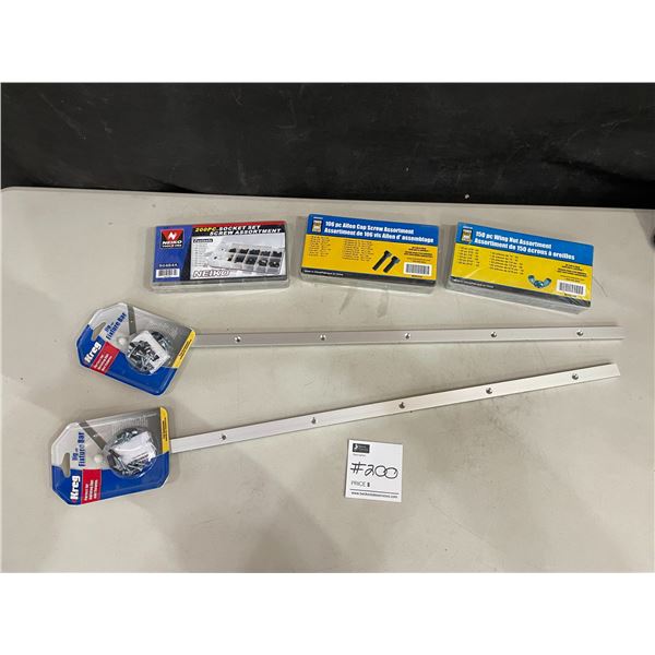 2 KREG Jig Fixer Bars - Socket Set - Nut Set - Screw Set
