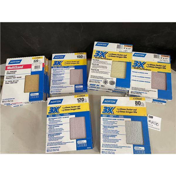 Norton Sand Paper (Various Grit) 20 Boxes