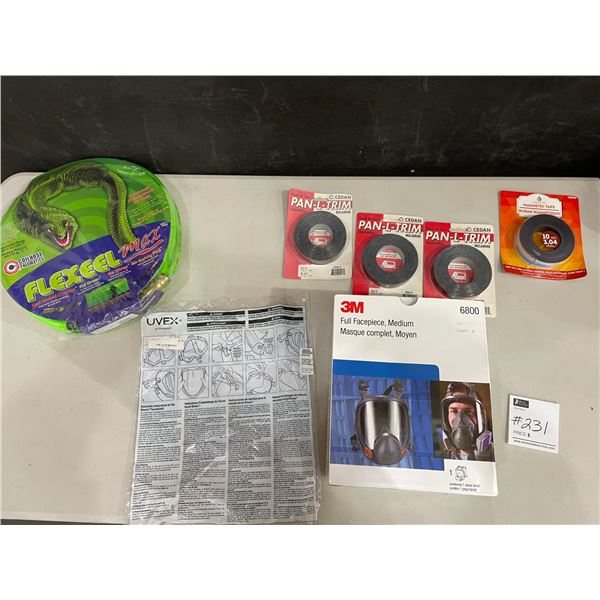Pan-L-Trim - Magnetic Tape - Air Compressor Hose - Full Facepiece Mask - Uvex Face Shield