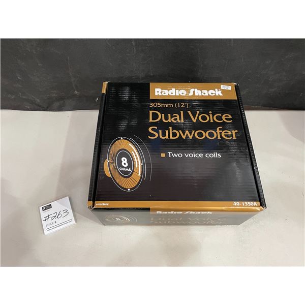 Radio Shack Dual Voice Subwoofer Model 40-1350A 12"